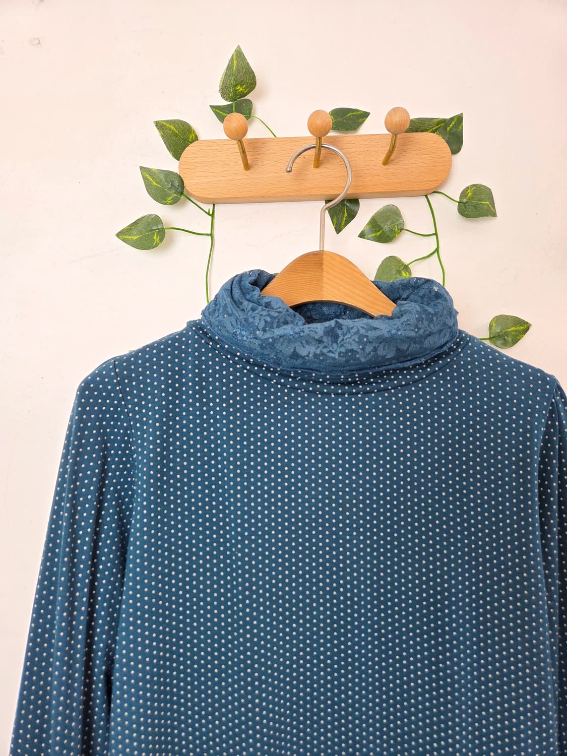 청록 도트 슬리브 상품이미지2