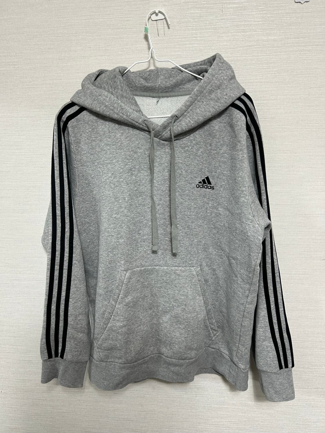 아디다스 그레이 기모 후드티 상품이미지1