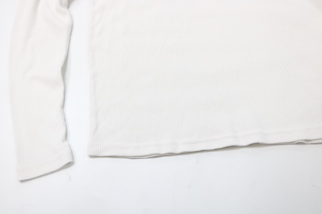 빈티지 컷팅 엣지 골드 글리터 레터링 화이트 와플 롱슬리브 (L) 상품이미지6