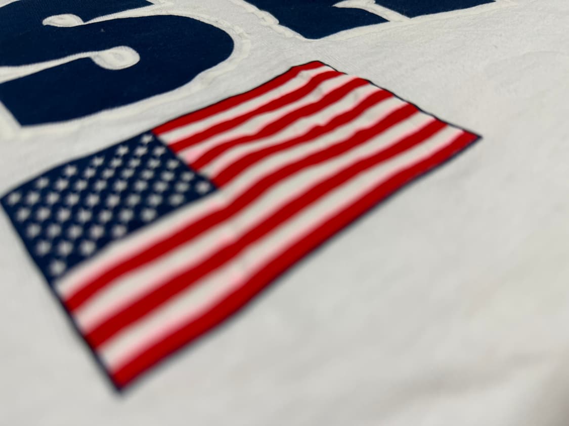 96‘s  USA성조기반팔티 XL 화이트싱글스티치 상품이미지4