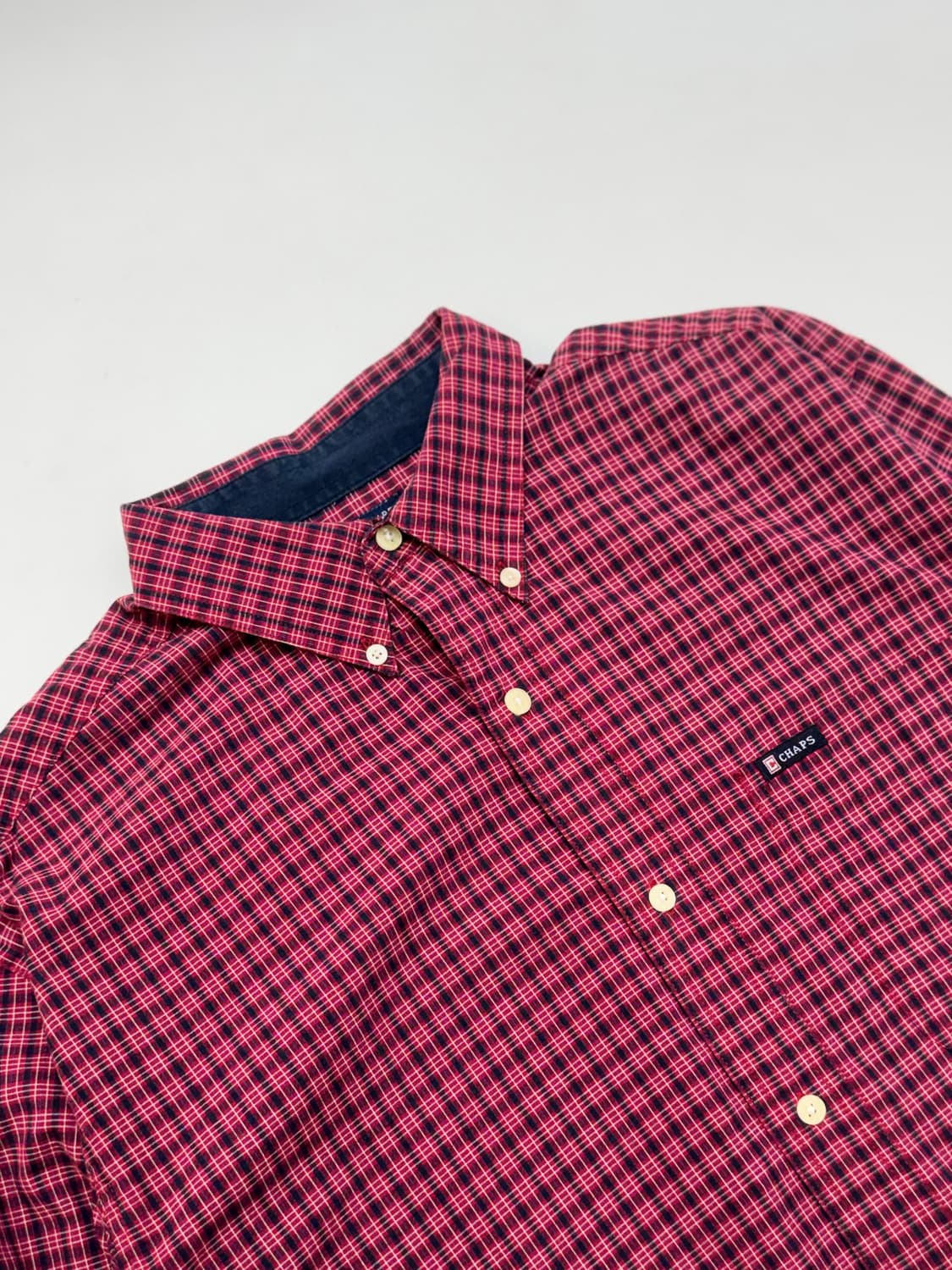 Chaps 챕스 레드컬러 노키타 체크 버튼다운 셔츠 상품이미지2