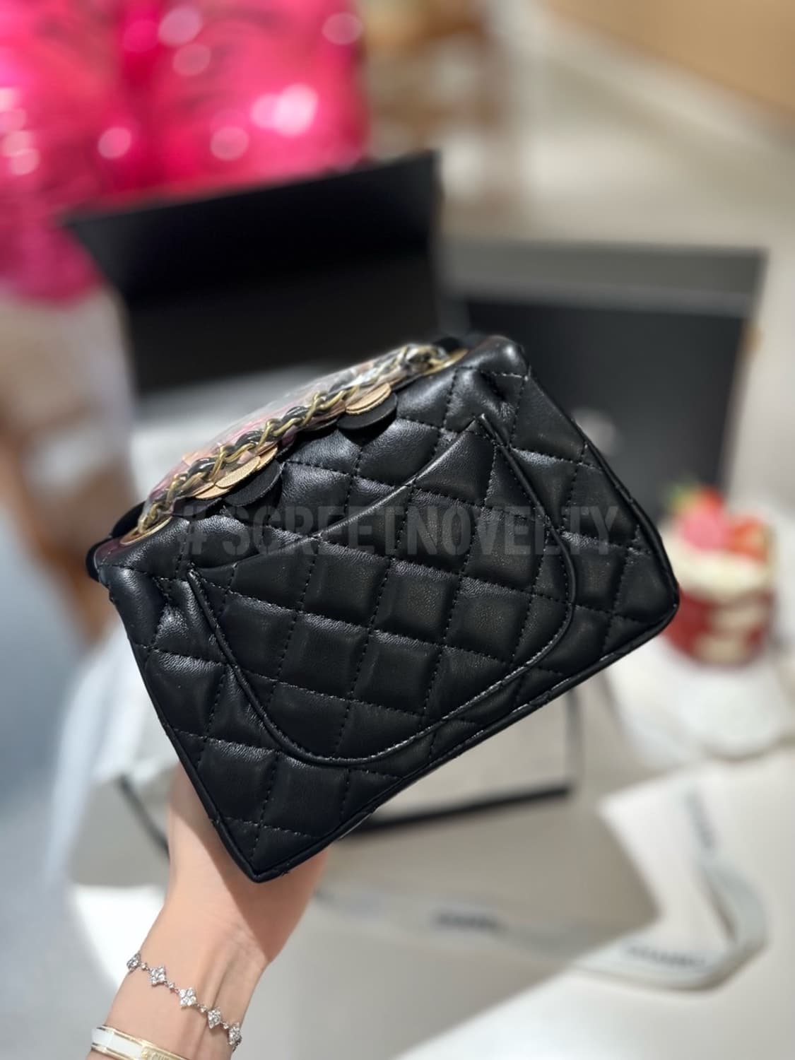 샤넬 메탈 까멜리아 클래식 숄더백 크로스백 상품이미지5