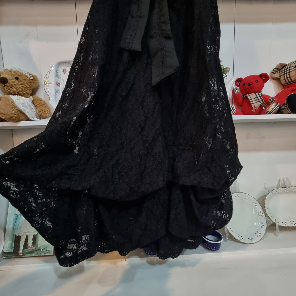 액시즈팜 레이스 리본 슬립 원피스 상품이미지3