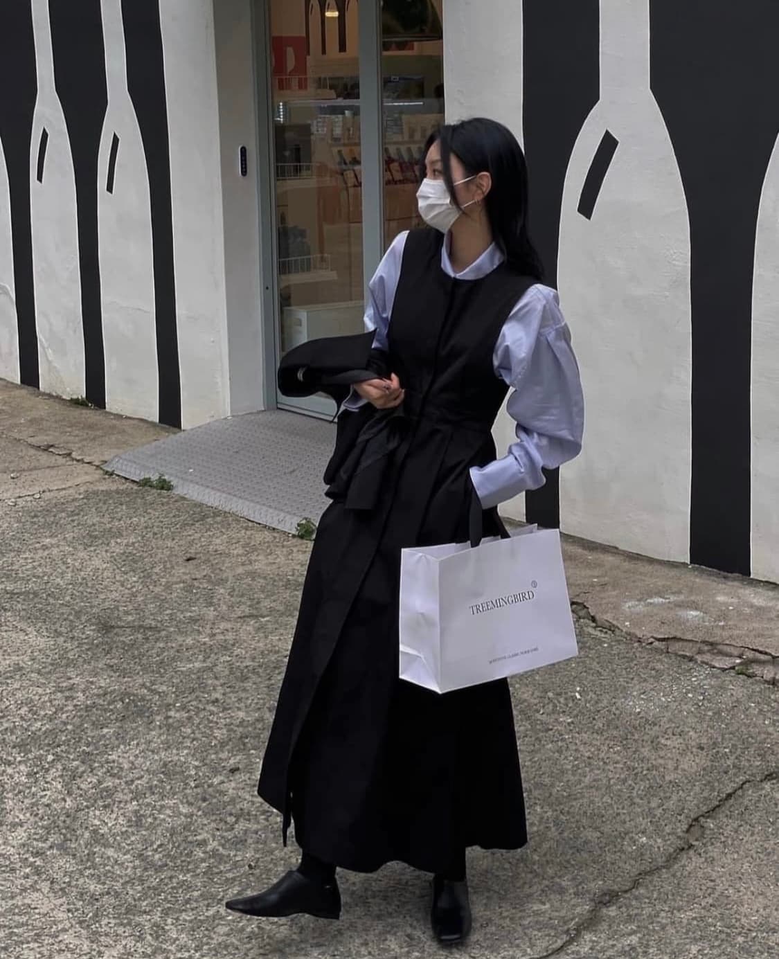 트리밍버드 3way 트렌치코트 블랙 상품이미지4