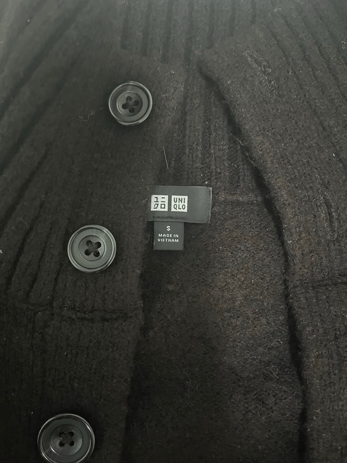 유니클로 수플레얀 스탠드칼라 가디건 브라운s 상품이미지4