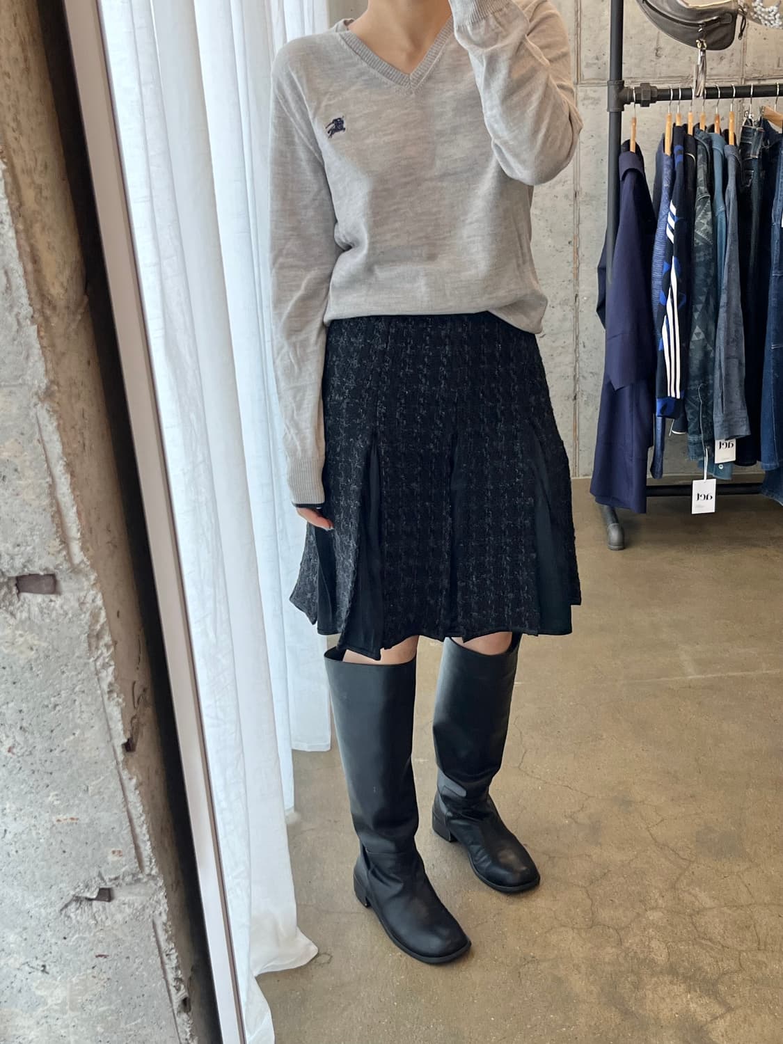 버버리 네이비 로고 롱슬리브  상품이미지6