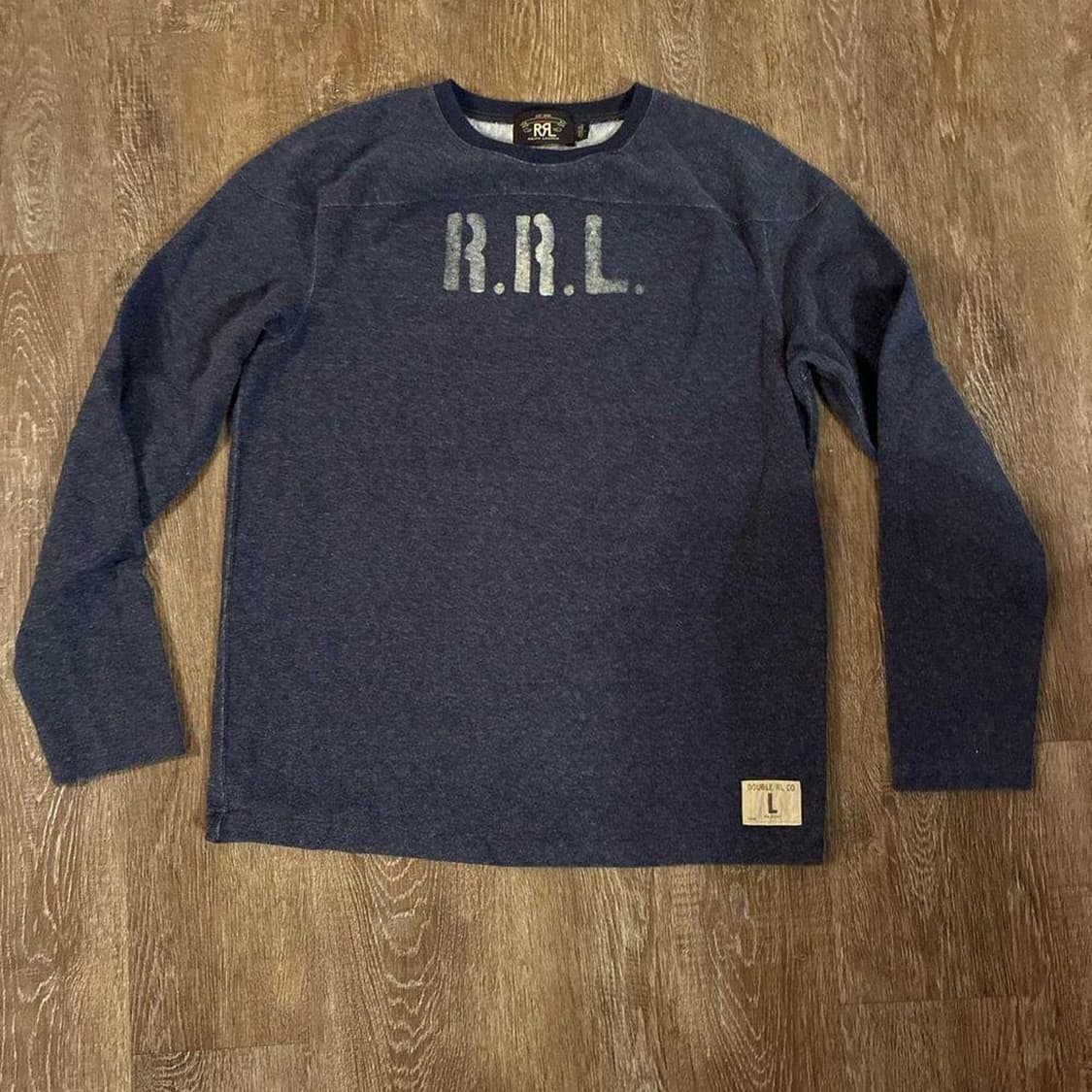 RRL 더블알엘 인디고 코튼 풋볼 스웻셔츠 상품이미지1