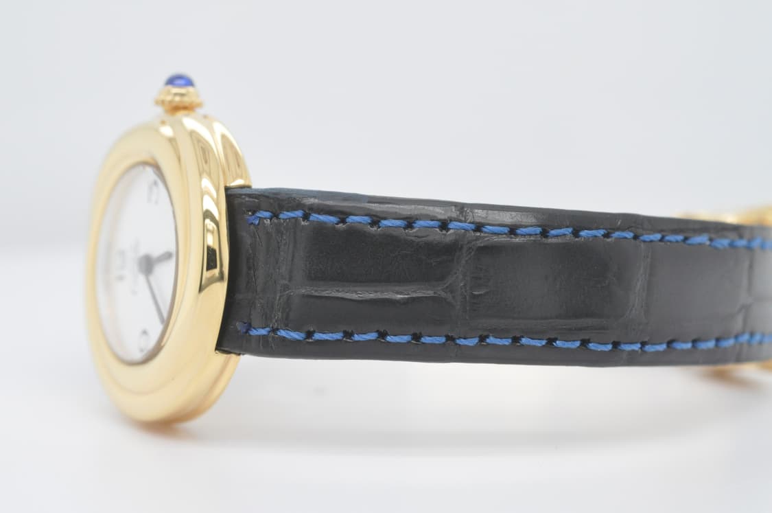 까르띠에 트리니티 금장 중고명품 손목시계 심플 다이얼 여성 천연 가죽시계 상품이미지6