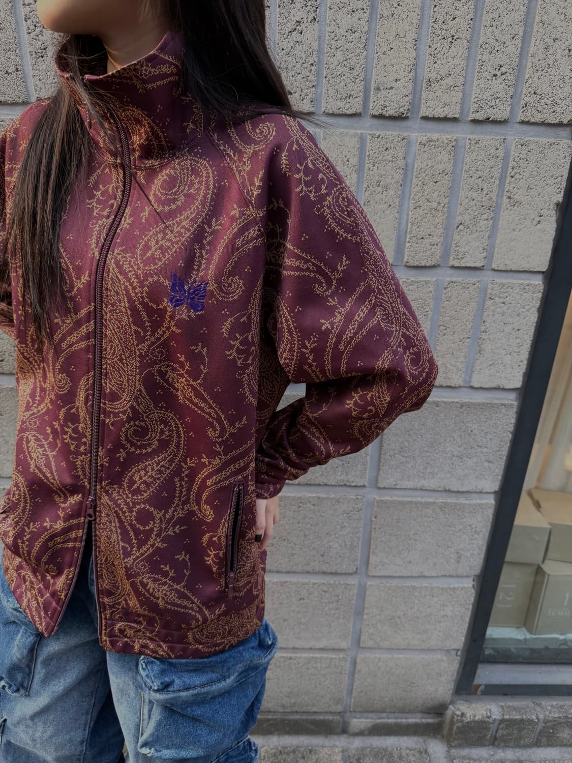 니들스 21A/W 자카드 페이즐리 패턴 집업 상품이미지1