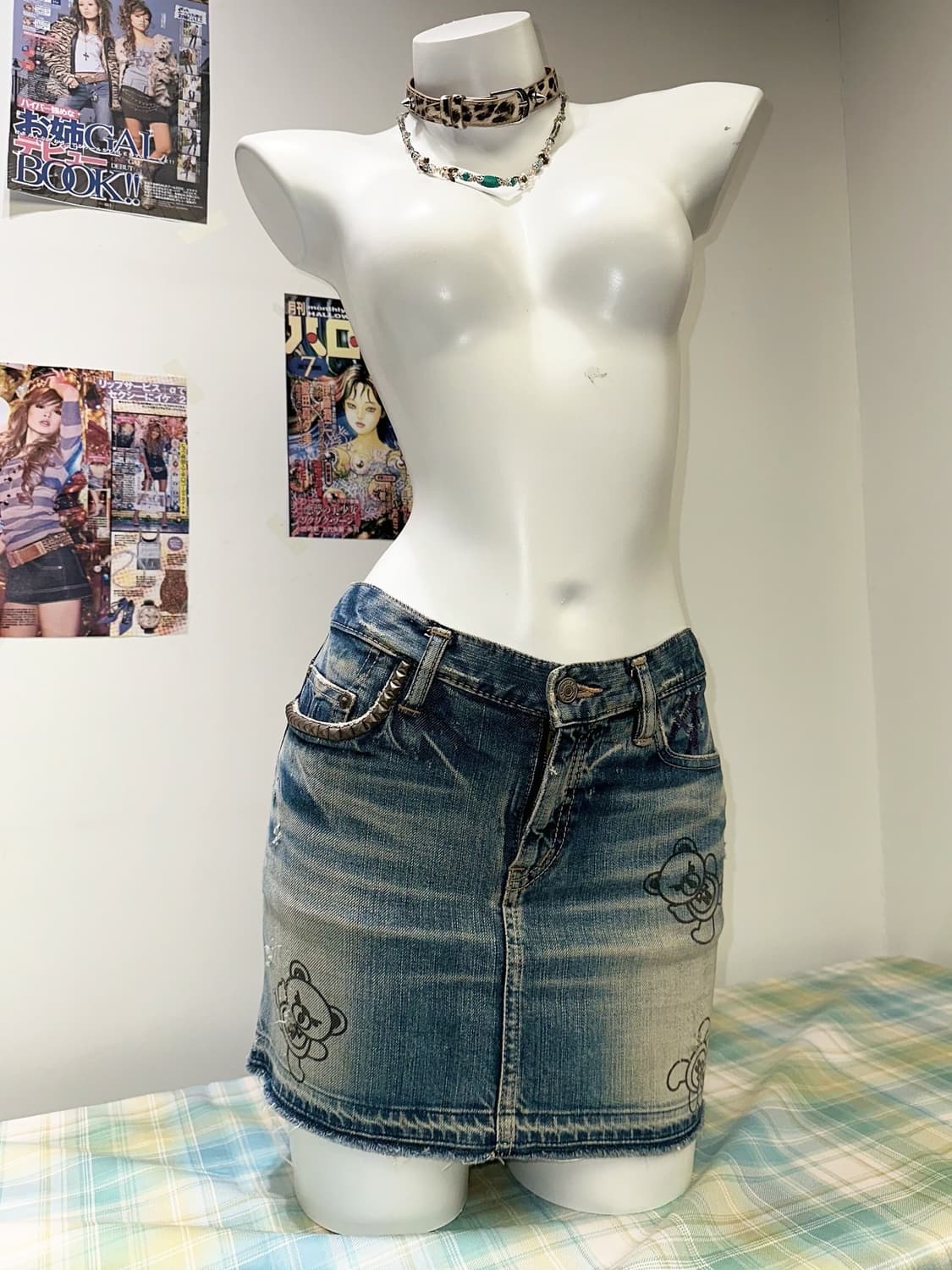 Puck Bear denim skirt 상품이미지2