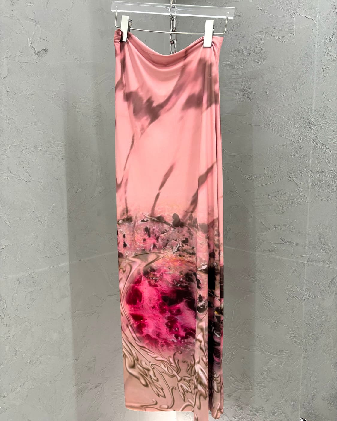 Pink Pattern Long Skirt 상품이미지1