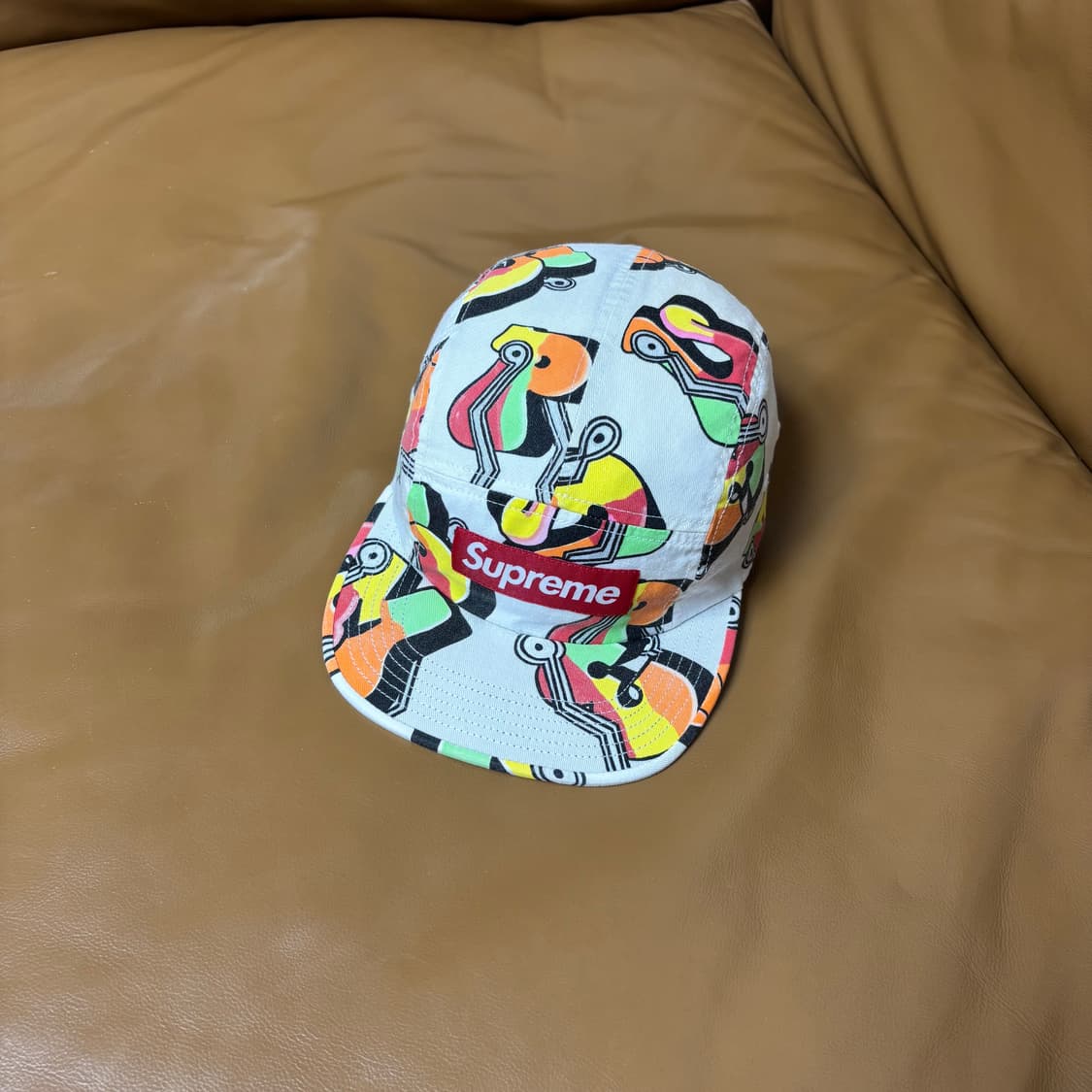 Supreme 슈프림 캠프캡 모자 (Washed White) 상품이미지1