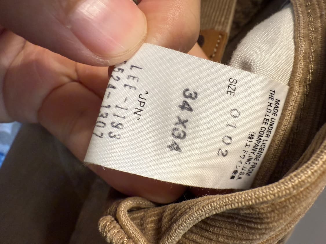 LEE Japan Corduroy Bootcut 34x34 상품이미지6