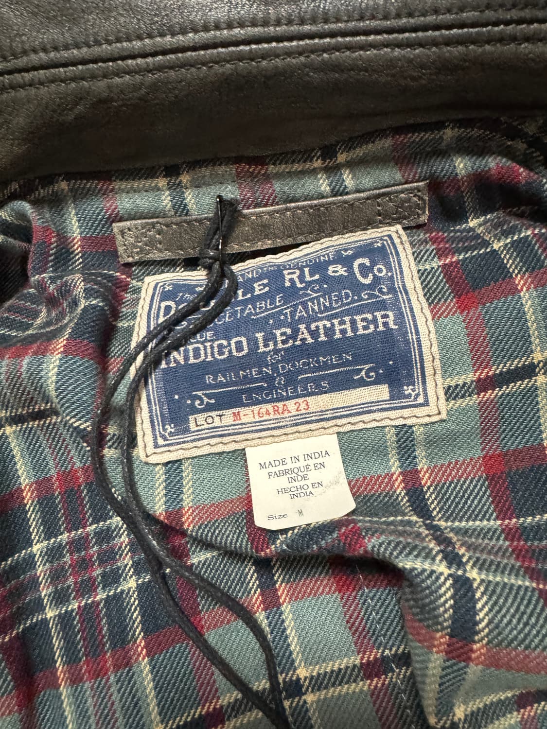 (M) RRL 인디고 레더 카 코트 자켓 더블알엘 상품이미지5