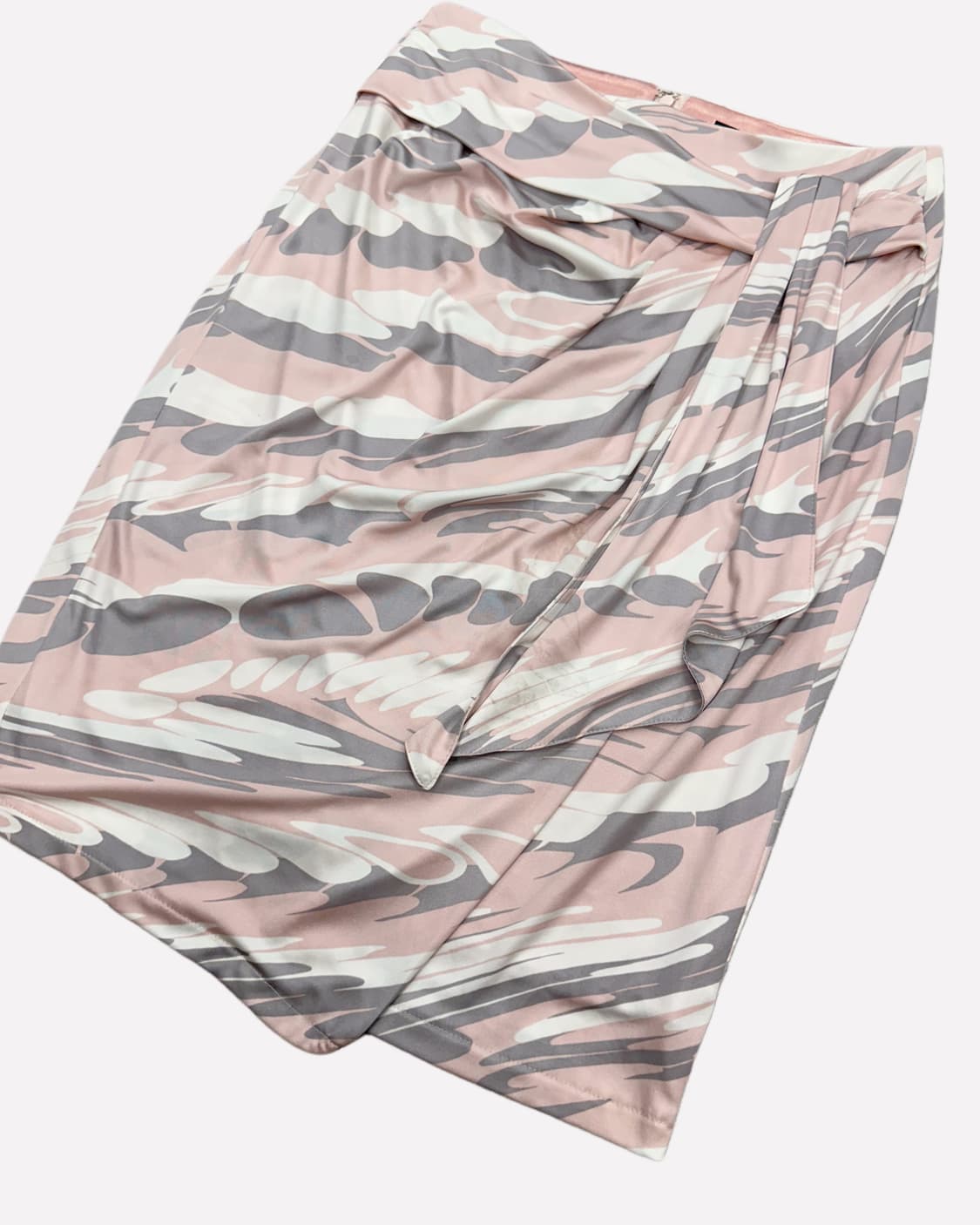 pink pattern drape silky skirt 상품이미지3