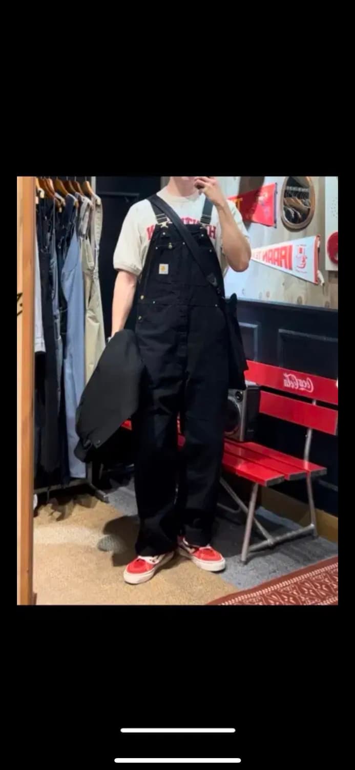 [USA made] 칼하트 OG 더블니 블랙 오버롤 38x32 상품이미지1