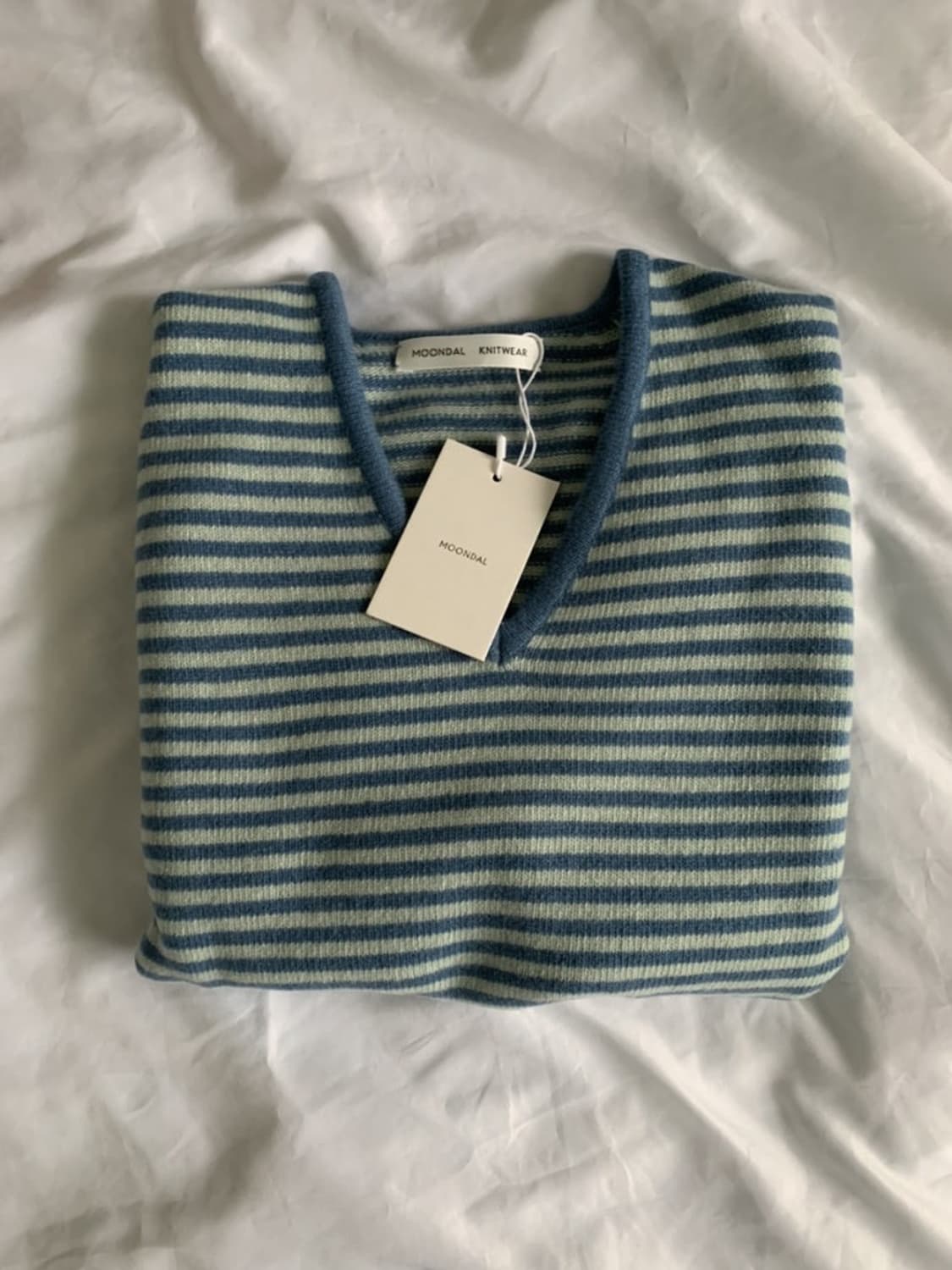 문달 risca knit 블루/핑크 상품이미지2