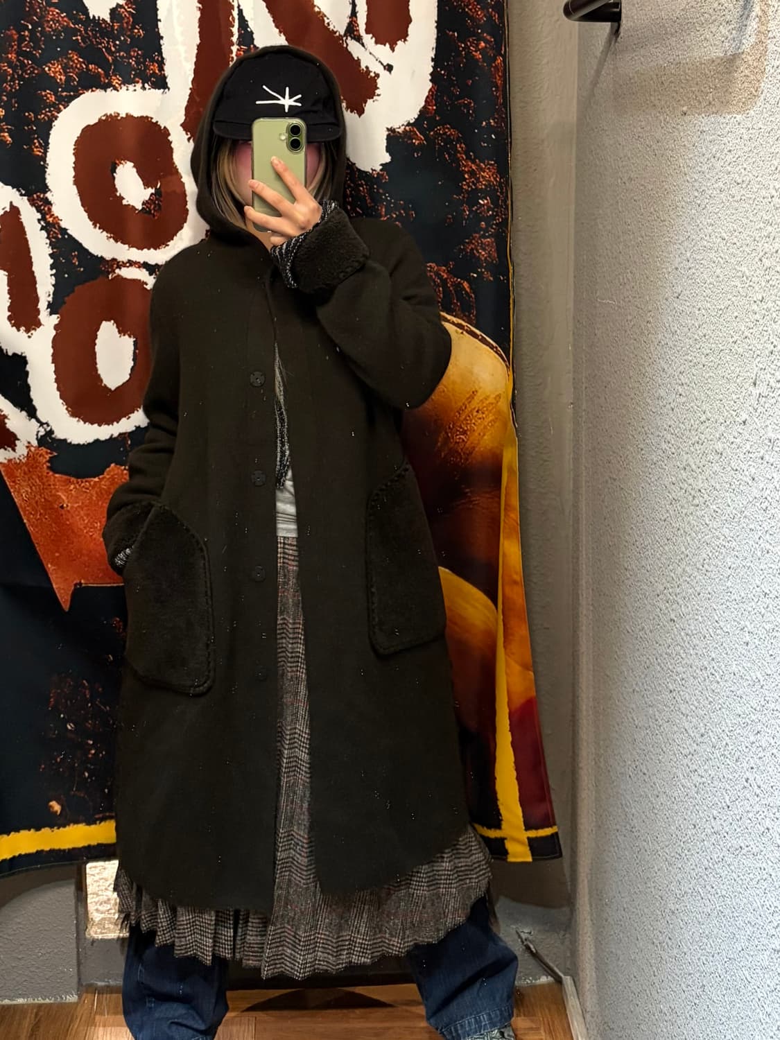 빈티지 후드 롱가디건 상품이미지4