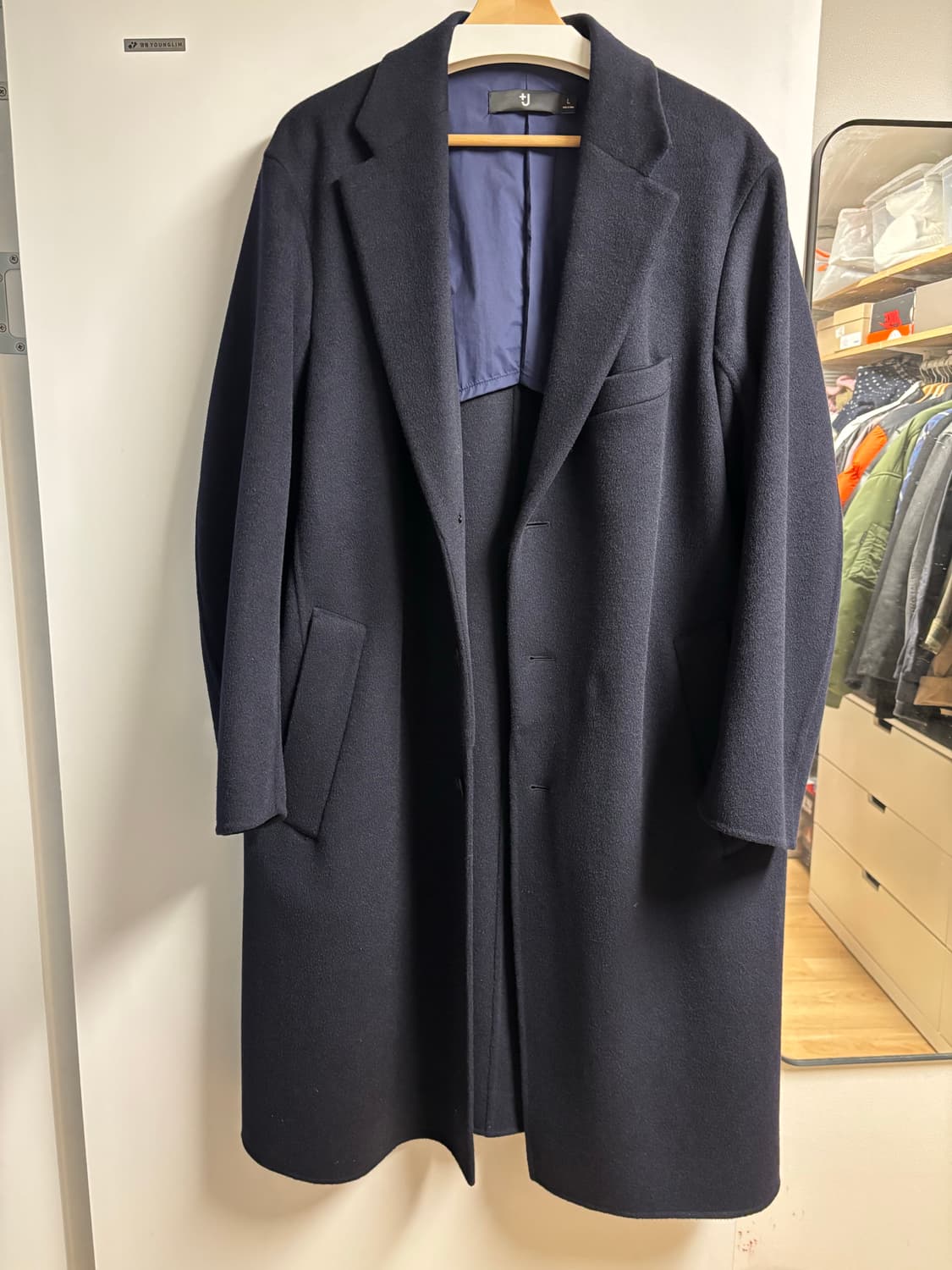 [L] 유니클로 질샌더 +J 캐시미어블렌드 오버사이즈 체스터코트 상품이미지1