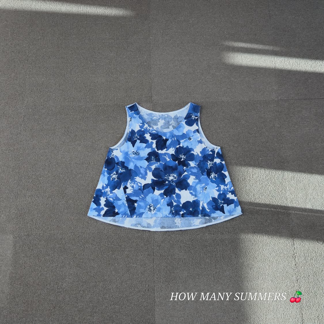 Adam et Rope 블루 패턴 슬리브리스 상품이미지1