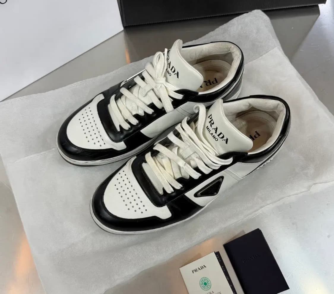 [정품] 프라다 밀라노 정품 레더 스니커즈 풀구성 270 상품이미지2