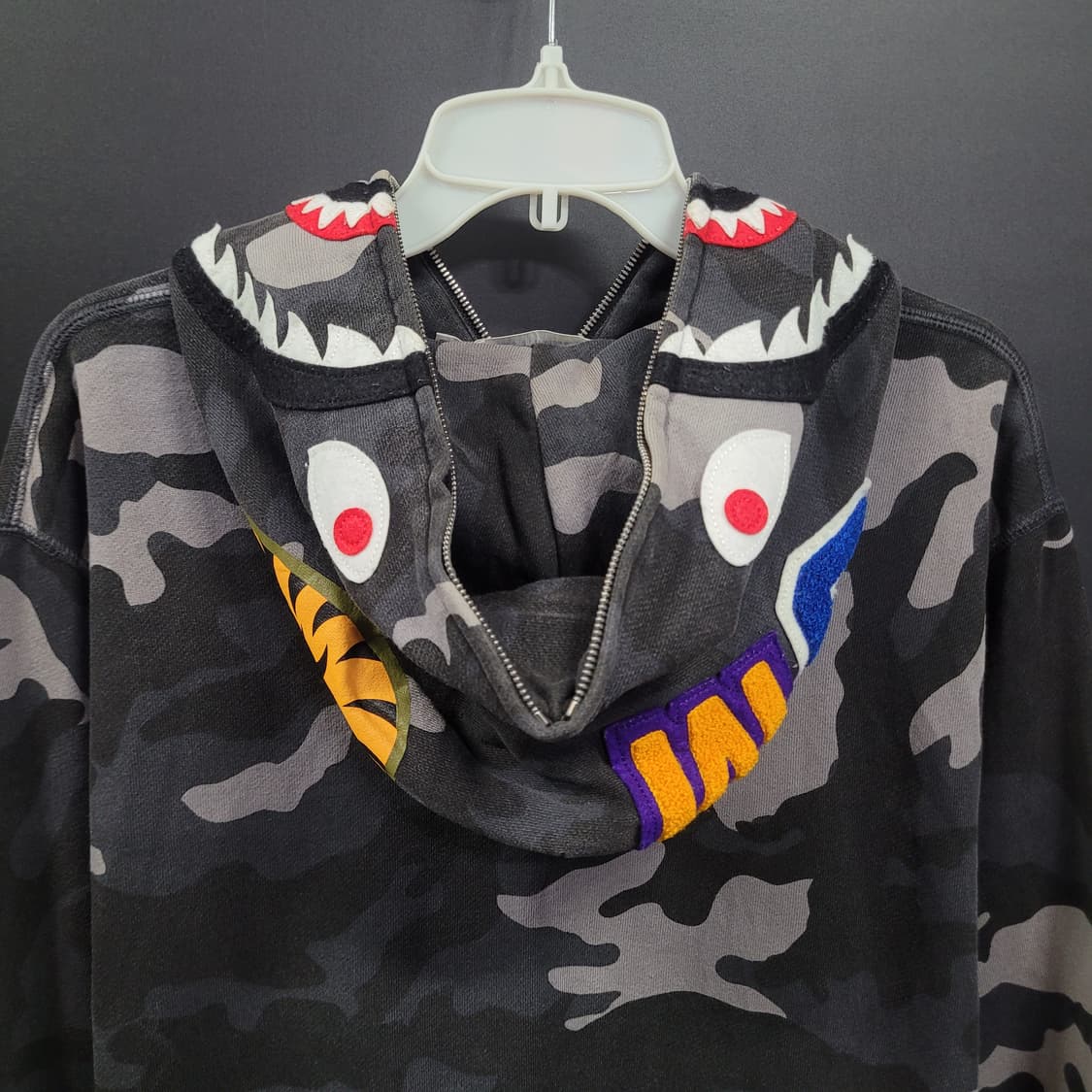 베이프 빈티지 블랙 흑계 시티 카모 샤크 후드 A Bathing Ape 상품이미지4