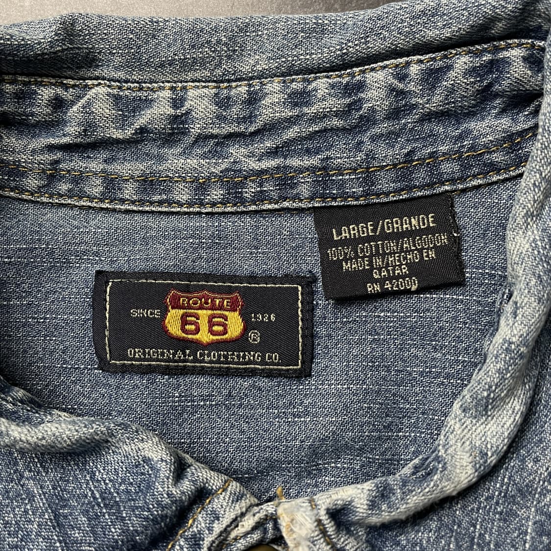 ROUTE 66 빈티지 다운버튼 코튼 데님 셔츠 A00692 상품이미지10