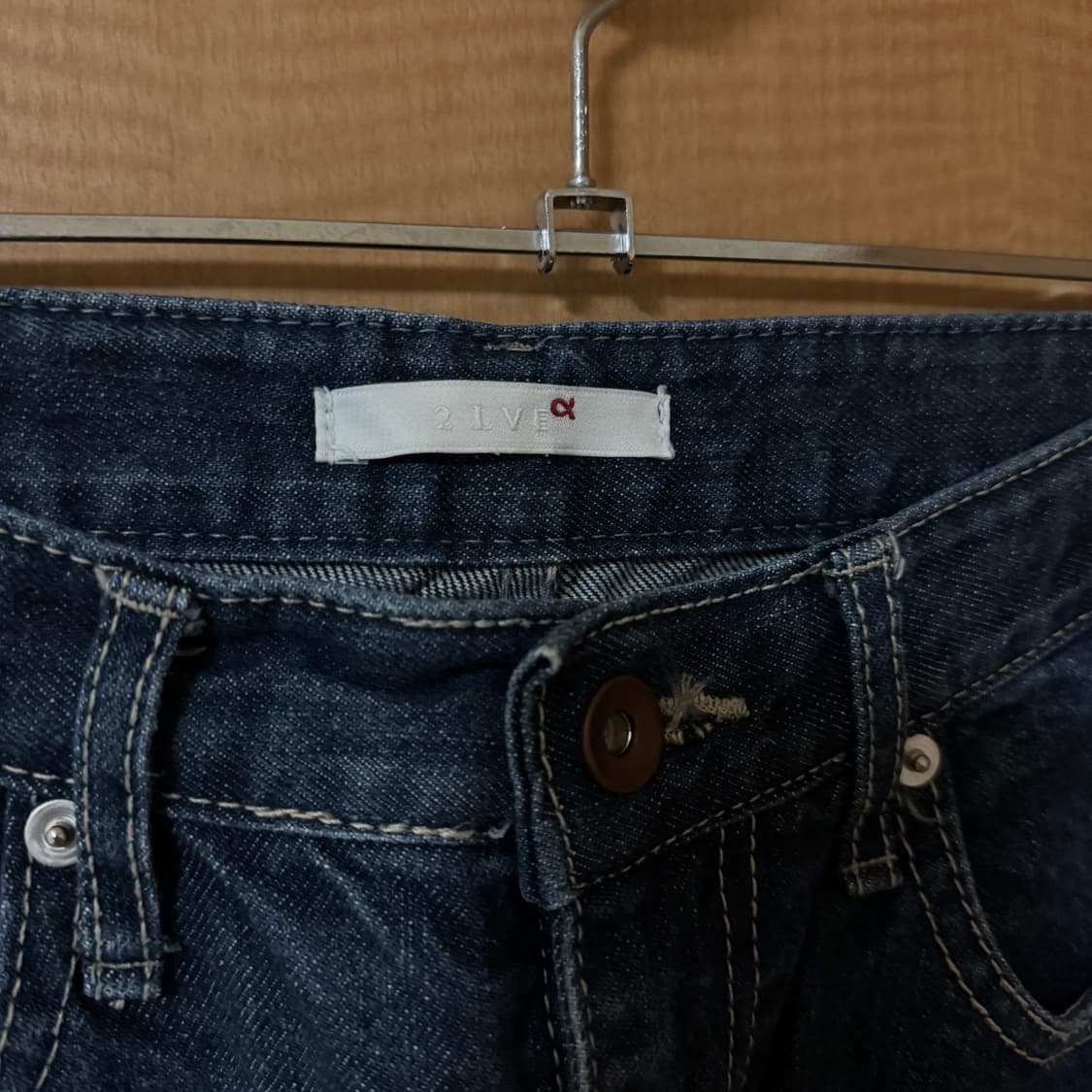 m 모멧 투엘브 절개포인트 진청 팬츠 상품이미지3