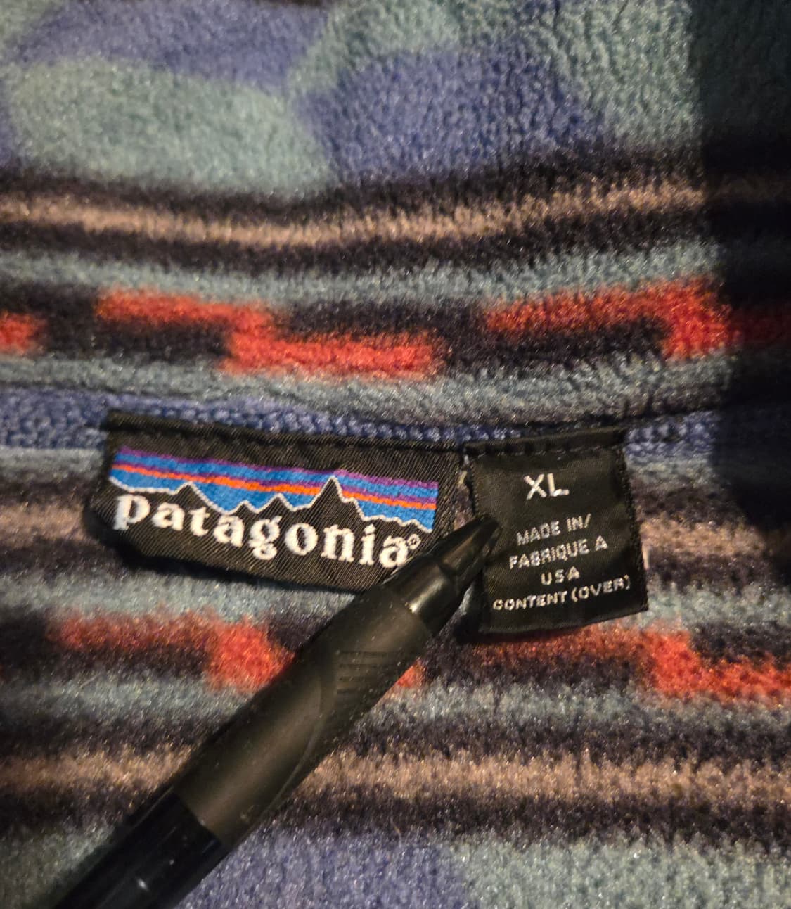 (XL)Rare파타고니아 Usa 블루 아나톨리아 패턴 신칠라 플리스 상품이미지4