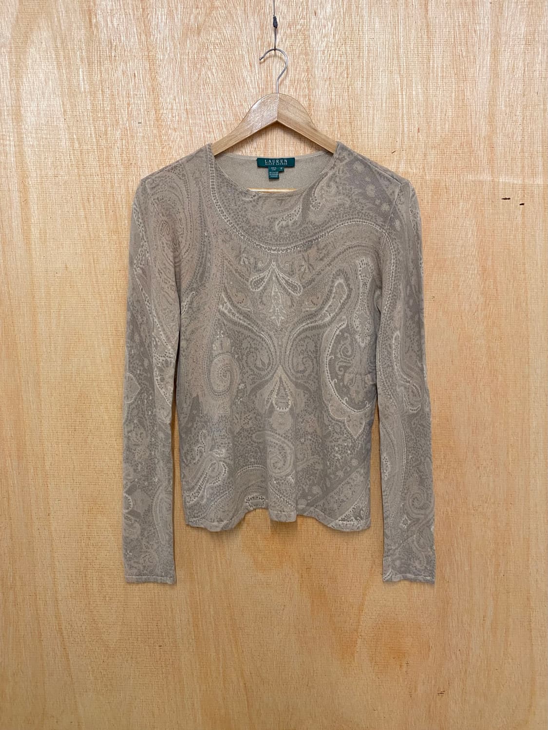 로렌 랄프로렌 페이즐리 캐시미어 실크 혼방 니트 티셔츠 상품이미지4