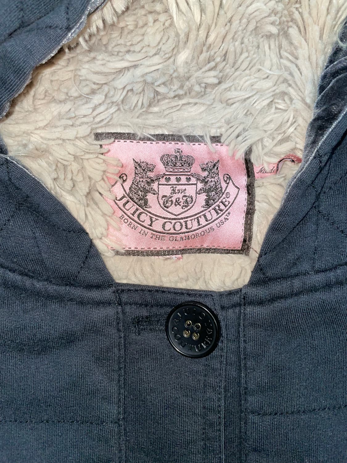 Juicy Couture y2k 핑크 라벨 빈티지 퀼팅 자켓  상품이미지2