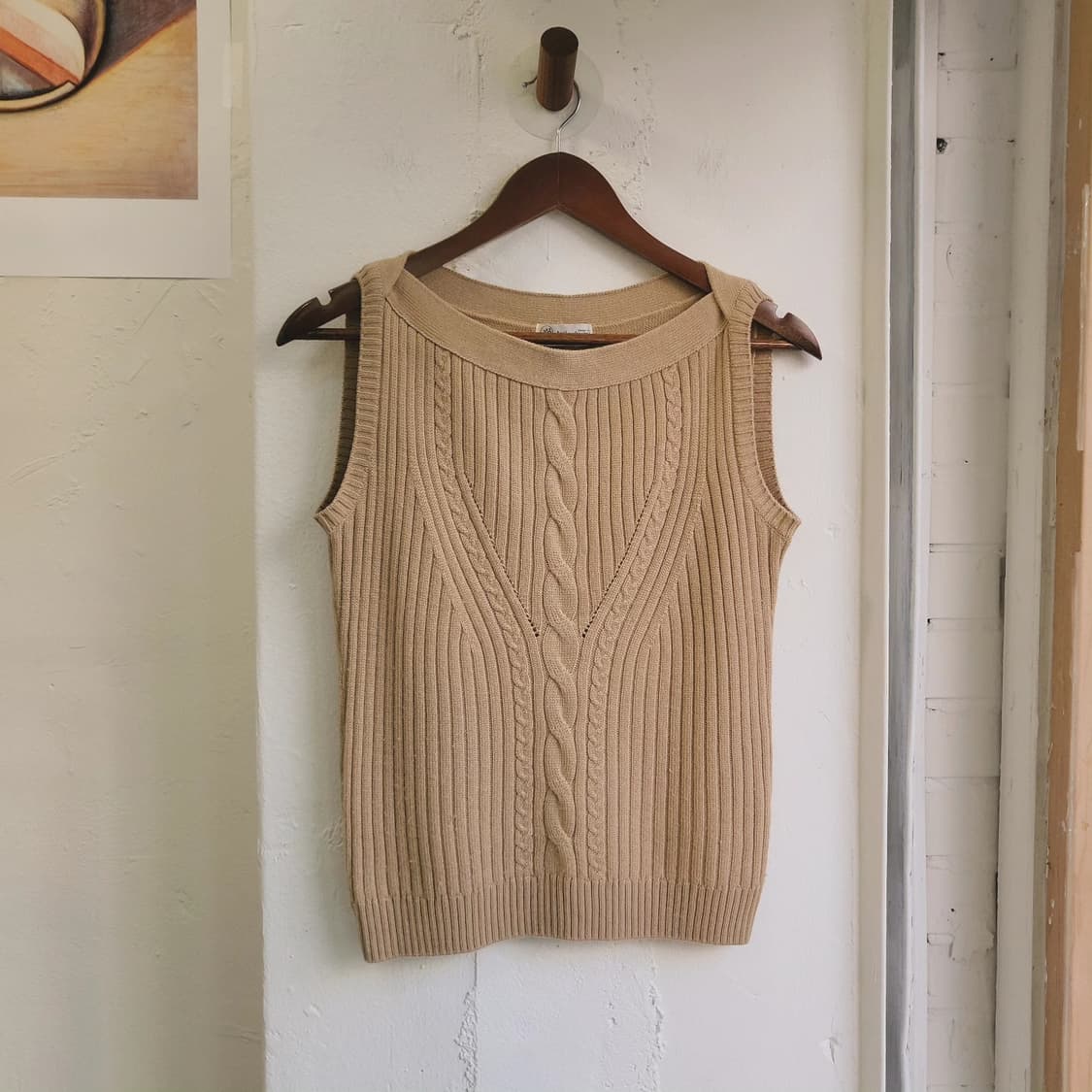 Aylesbury 보트넥 케이블니트 베스트 상품이미지1