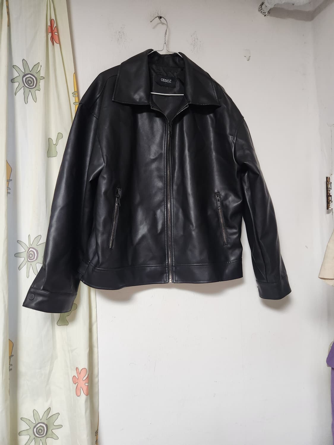 oddoz 남성 블랙 레더 자켓 L 상품이미지1