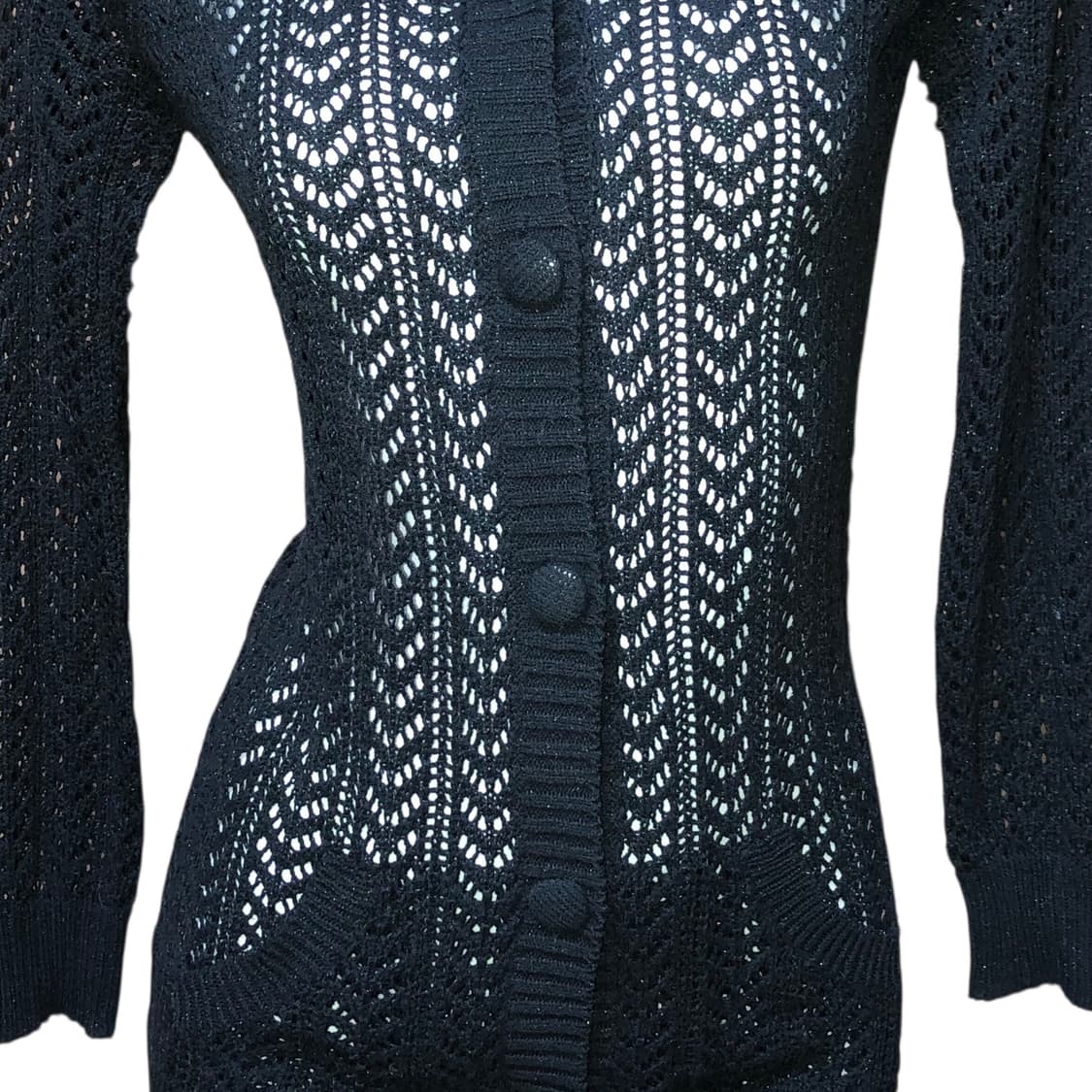 글리터 포켓 버튼 니트 후드 가디건 상품이미지3