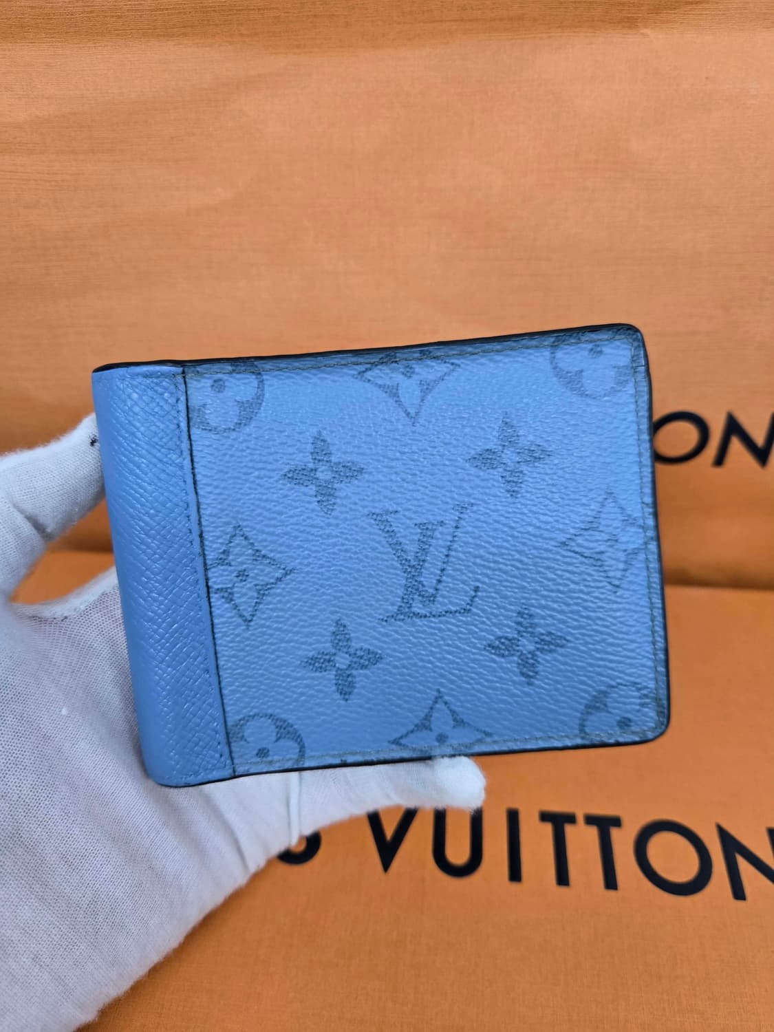 [보증서 정품] 루이비통 이클립스 스카이블루 반지갑 상품이미지5