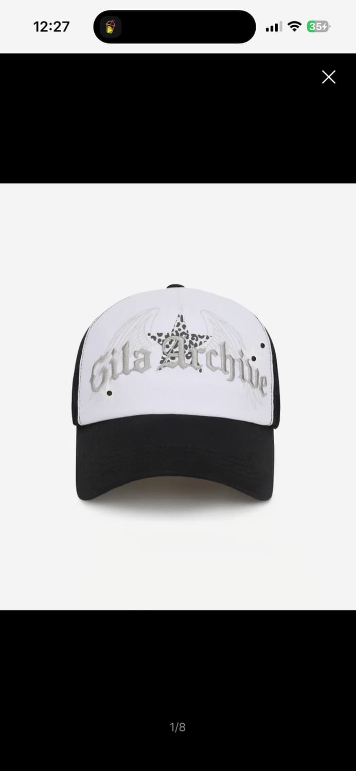 길라아카이브 레오파드 스타 윙 매쉬캡 블랙 상품이미지1