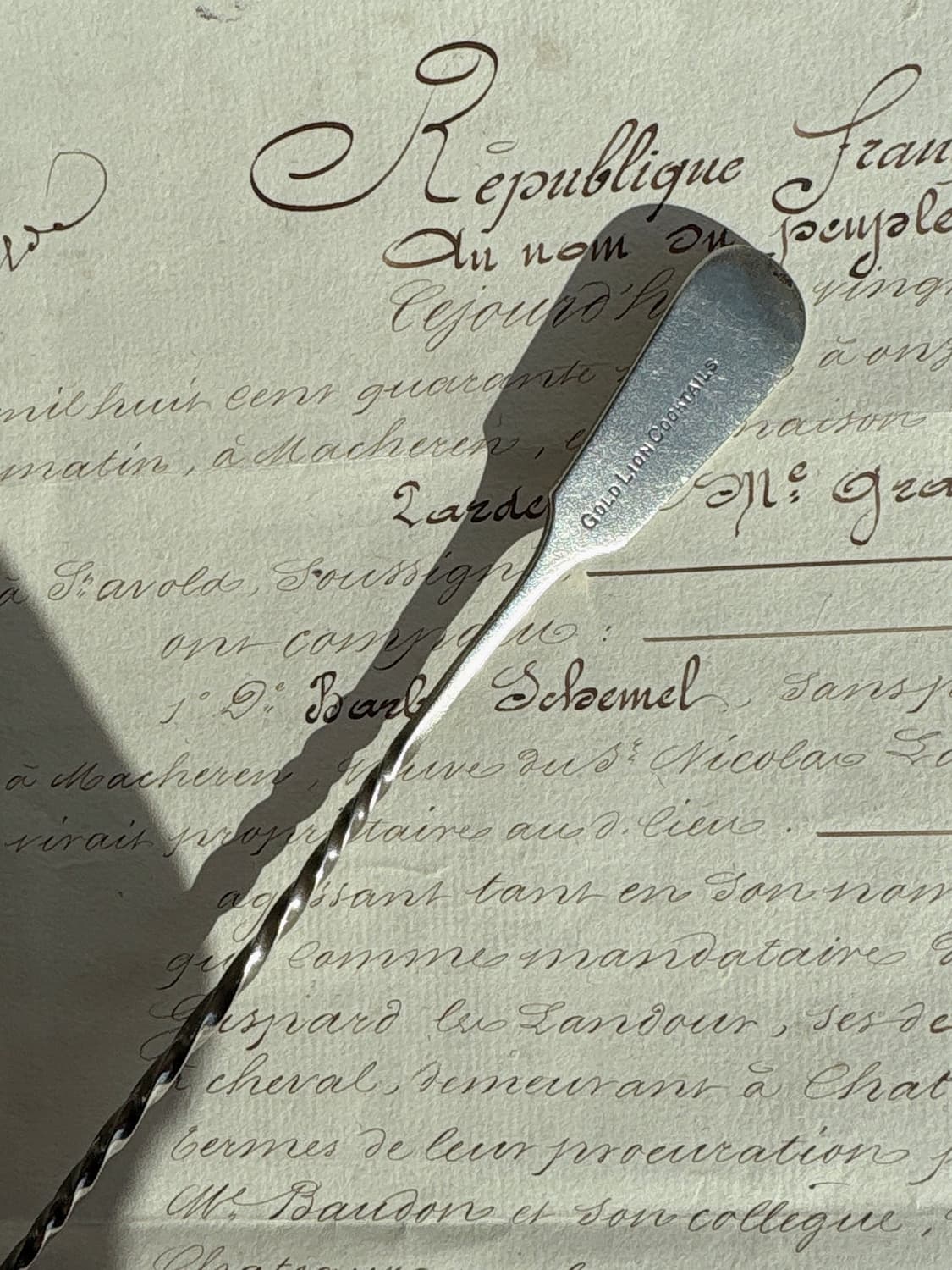 빈티지 Gold Lion cocktails 실버플레이트 칵테일스푼 상품이미지4