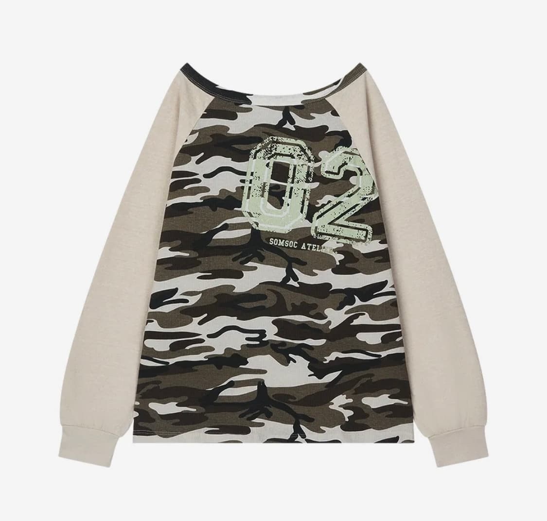솜속 TELIE CAMO RAGLAN TOP_IVORY 상품이미지3