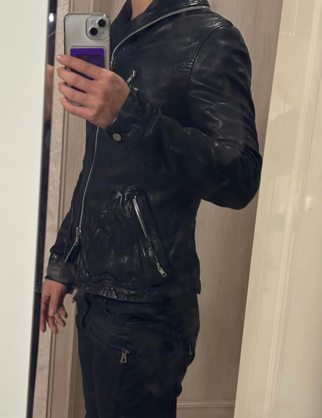 VTG Lambskin leather jacket S 상품이미지10