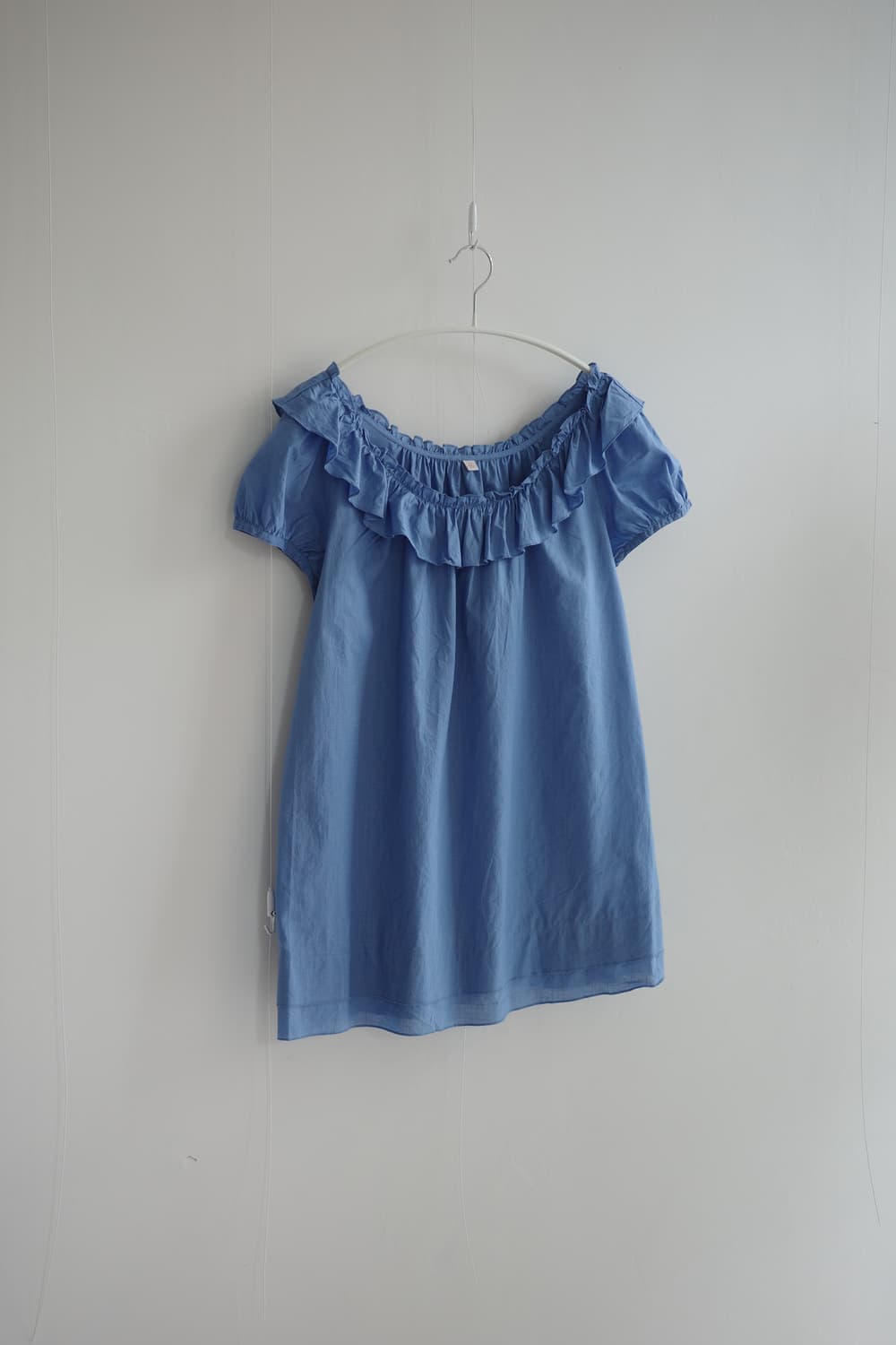  Uniqlo sky blue frill blouse 상품이미지5