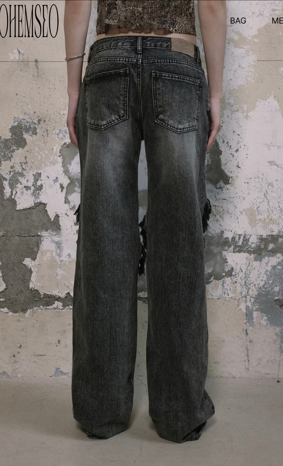 보헤미안서울 DISTRESSED DEEP GRAY JEANS L 상품이미지2