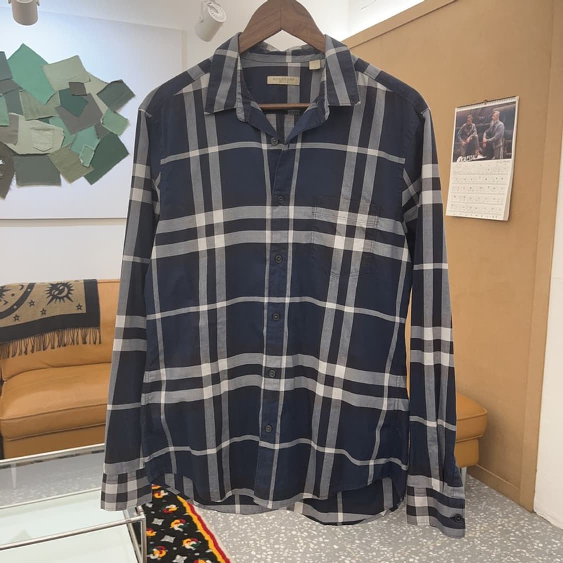 버버리 정품 컨트리 캐주얼 플란넬 체크 셔츠 M C08409 상품이미지3