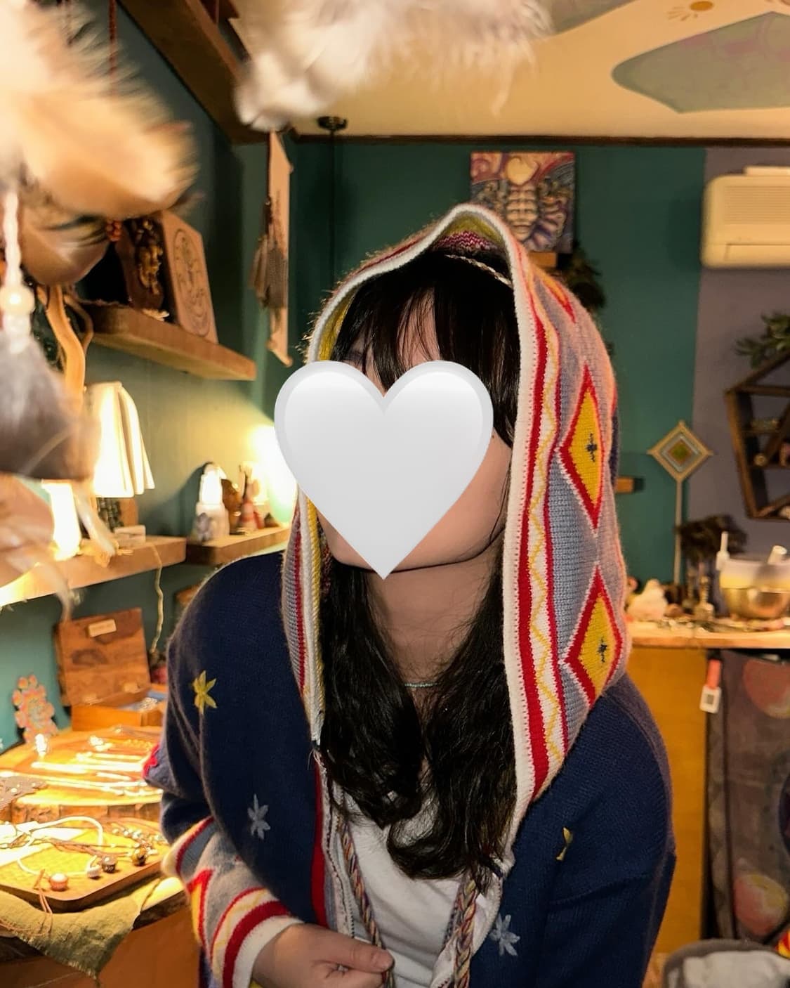 Ethnic hood knit 상품이미지1