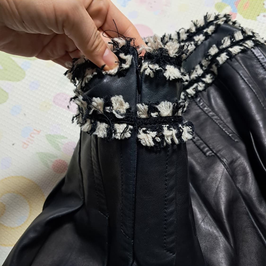 오브제 양가죽 리얼가죽 플리츠 스커트 (66) 상품이미지7
