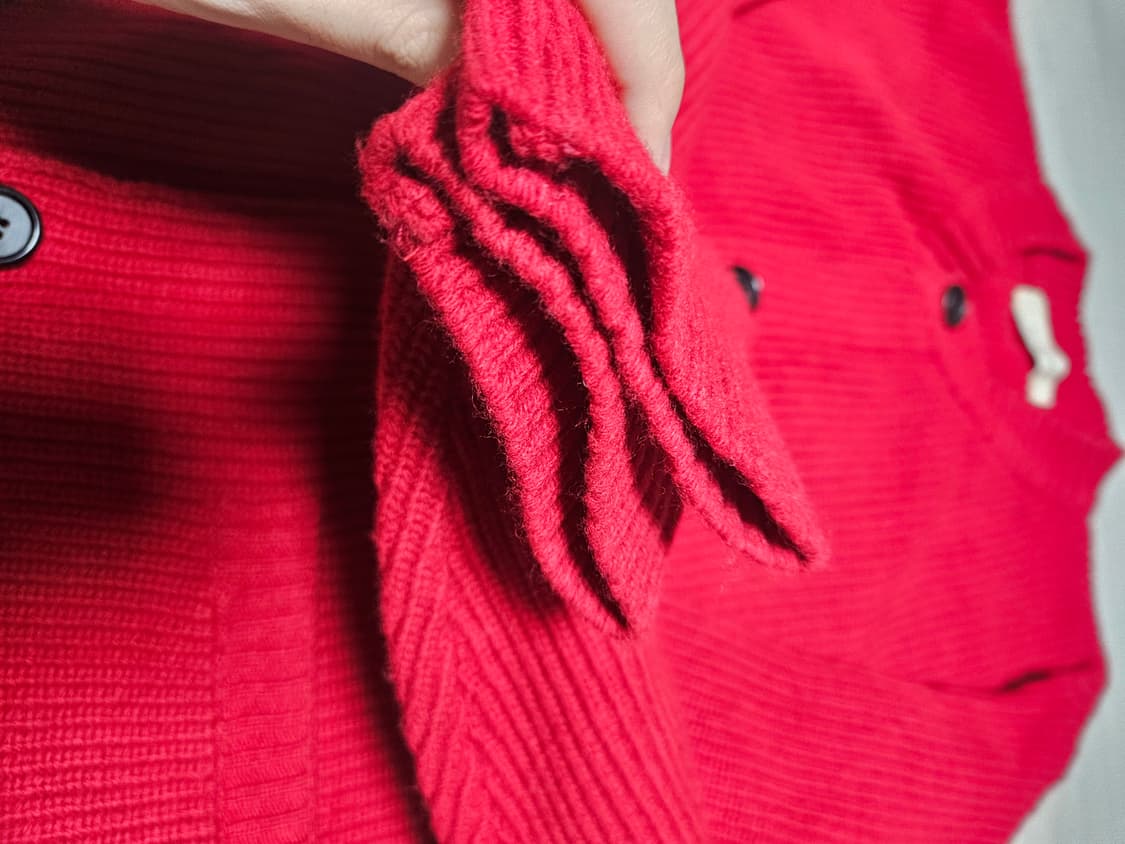 [48] 퍼스트플로어 라운드넥 가디건 비비드레드 상품이미지3