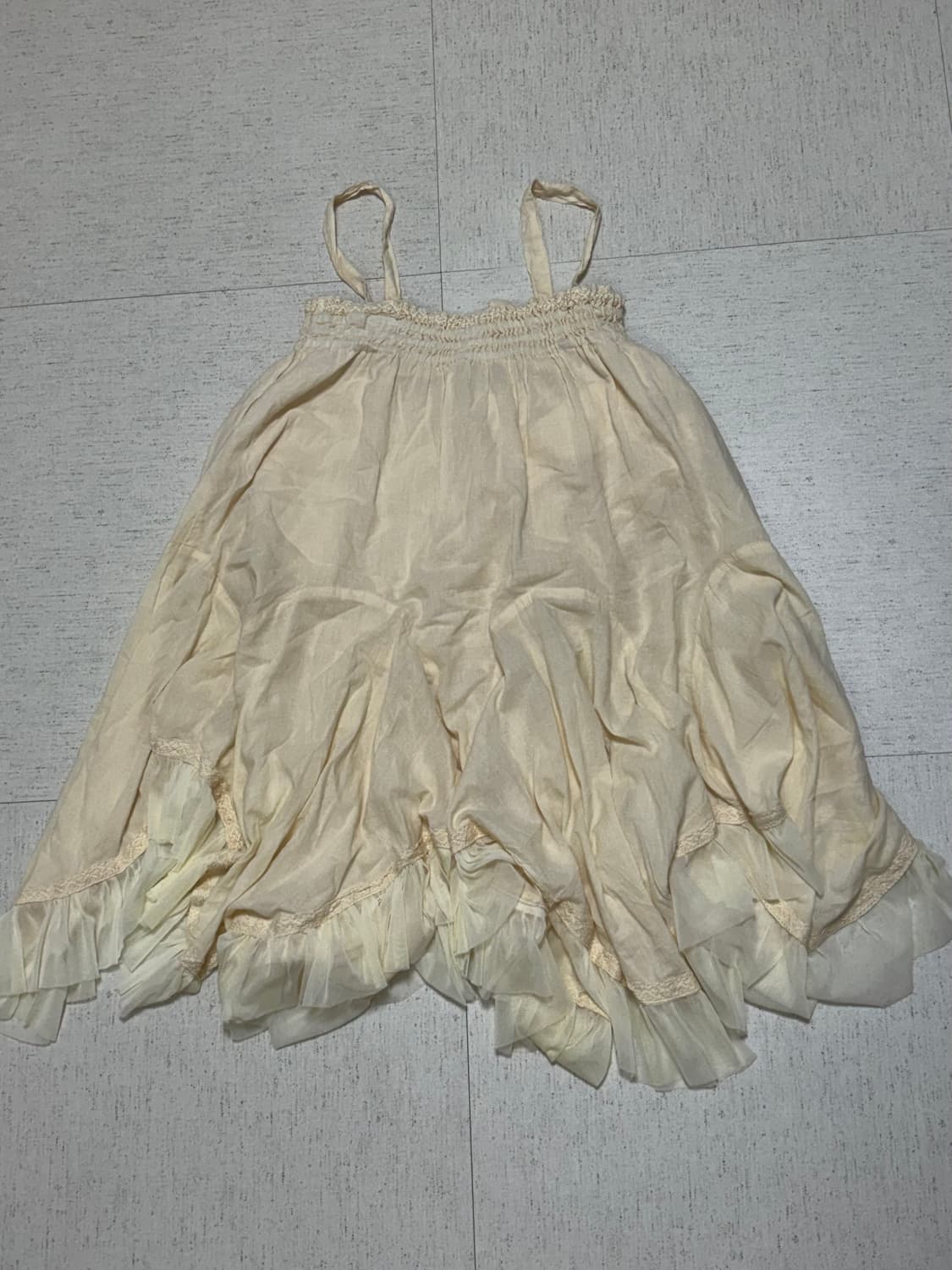 빈티지 연노랑 물결 레이스 원피스🐥🌼👗 상품이미지3