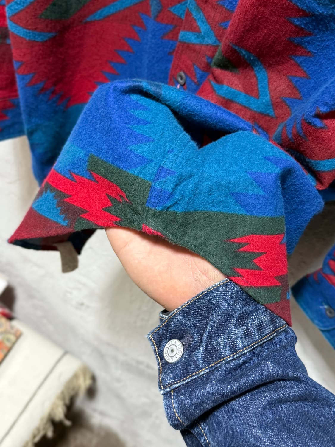 울리치 Woolrich 나바호 코튼 플란넬 셔츠 네이티브 아메리카 패턴 상품이미지6