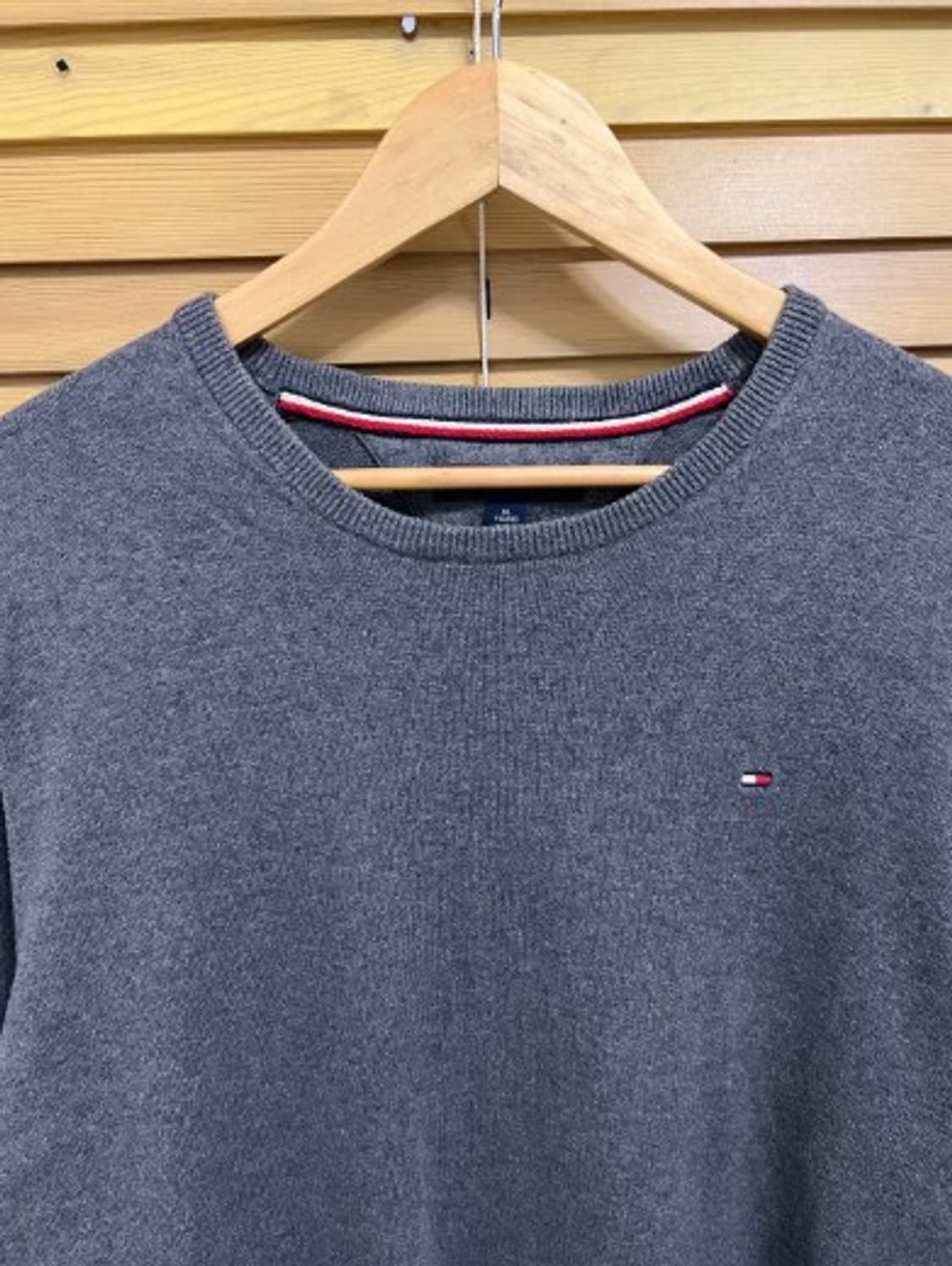 타미힐피거 남성 그레이라운드니트 XL 상품이미지1