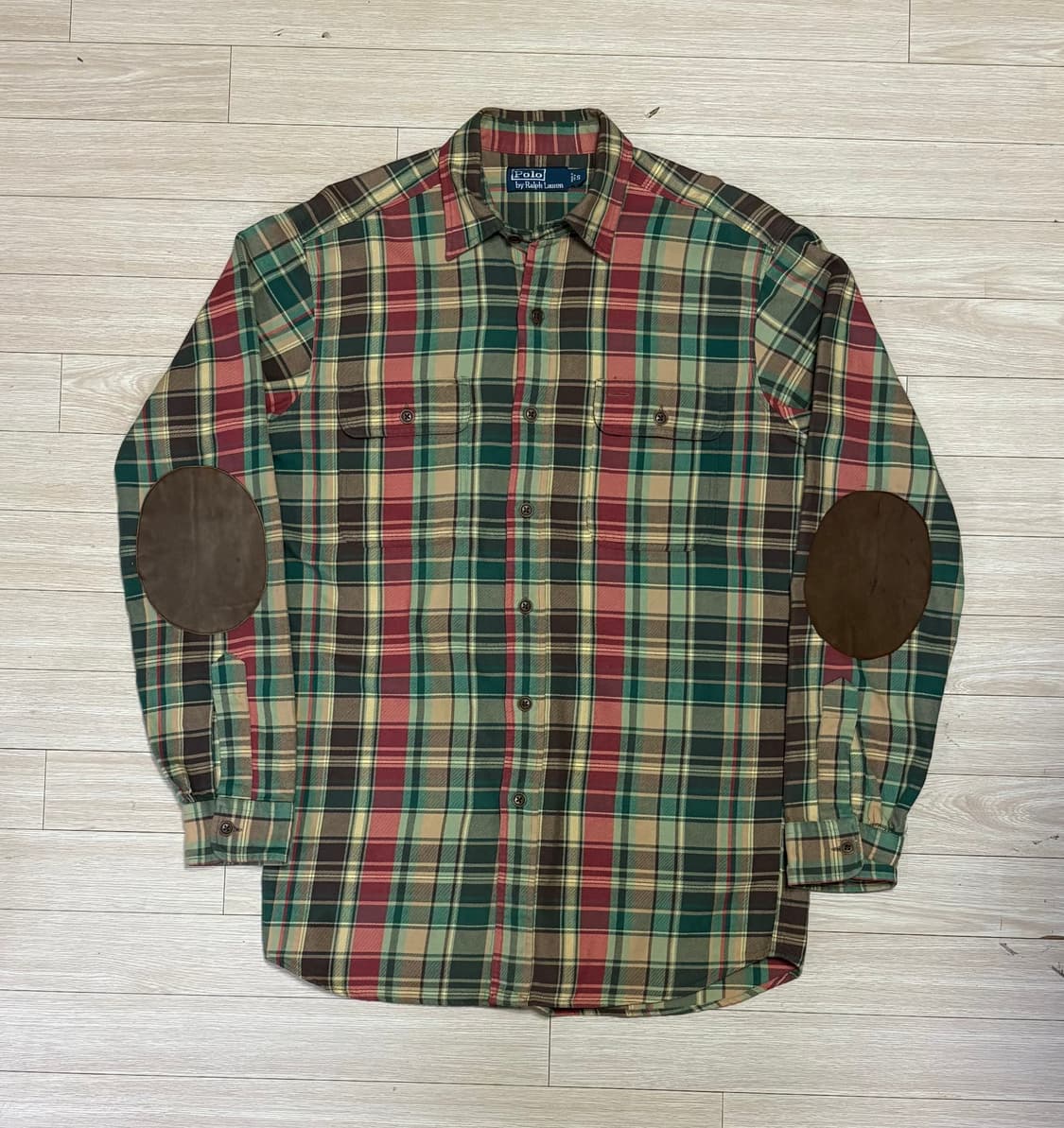 폴로랄프로렌 레더 패치 체크 셔츠 상품이미지4