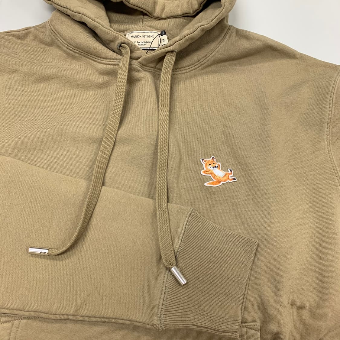 20FW 메종키츠네 칠랙스 로고 후드 카키 상품이미지3